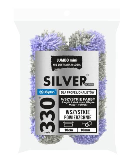 Wałek malarski Jumbo mini Silver 10 cm włos 10 mm 2 szt. 330 BLUE DOLPHIN