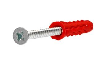 Kołki uniwersalne rozporowe z wkrętem z łbem stożkowym BSFXP 5 mm x 25/35 mm blister 14 szt. WKRĘT-MET