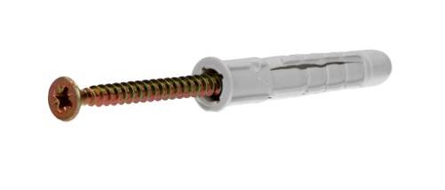 Kołki uniwersalne rozporowe z wkrętem z łbem stożkowym BKW 10 mm x 60 mm blister 4 szt. WKRĘT-MET