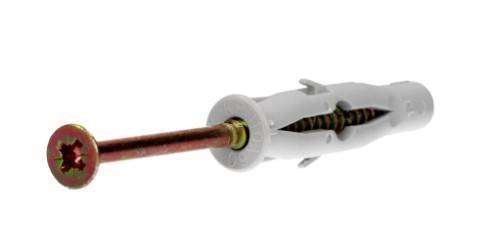 Kołki uniwersalne z wkrętem z łbem stożkowym BRU 10 mm x 60 mm blister 4 szt. WKRĘT-MET