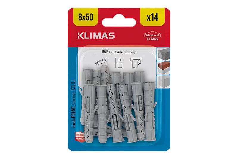 Koszulki kołka rozporowego BKP 8 mm x 50 mm blister 14 szt. WKRĘT-MET