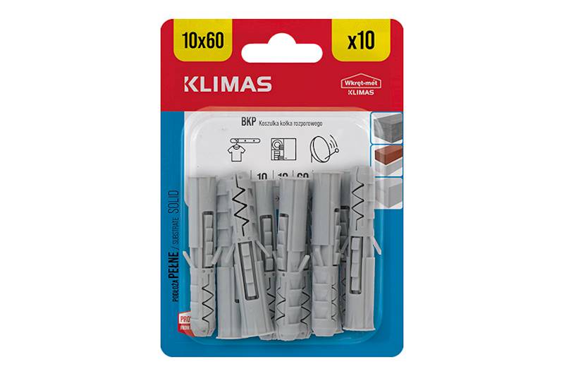 Koszulki kołka rozporowego BKP 10 mm x 60 mm blister 10 szt. WKRĘT-MET