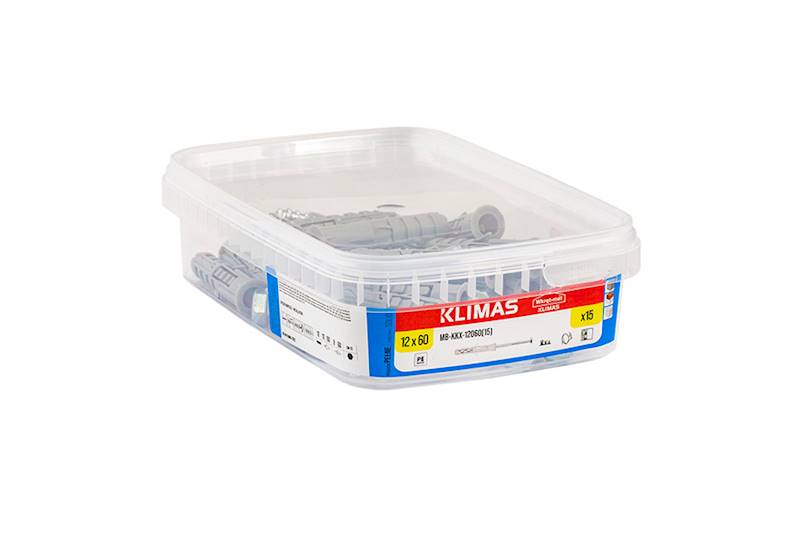 Kołki rozporowe z wkrętem z łbem sześciokątnym MB-KKX 12 mm x 60 mm pudełko 15 szt. WKRĘT-MET
