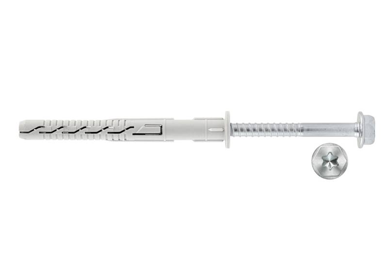 Kołki ramowe rozporowe z wkrętem z łbem sześciokątnym KPR-FAST-K 10 mm x 140 mm karton 25 szt. WKRĘT-MET
