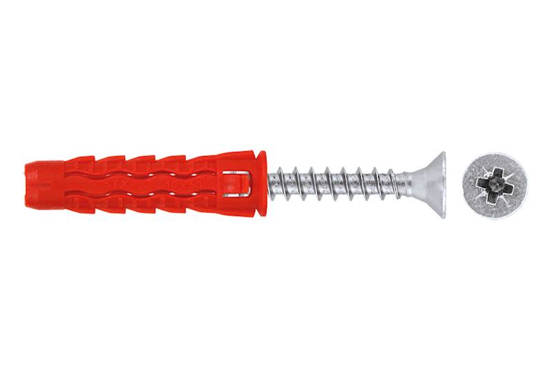 Kołki uniwersalne rozporowe z wkrętem z łbem stożkowym SFXP 8 mm x 40/50 mm karton 100 szt. WKRĘT-MET