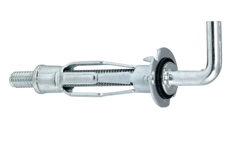 Kołek stalowy typu "MOLLY" z hakiem prostym BMHP 4 mm x 32 mm blister 4 szt. WKRĘT-MET