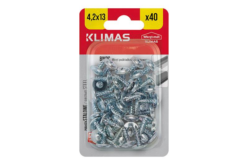 Wkręty podkładkowe samogwintujące BWPC 4,2 mm x 13 mm blister 40 szt. WKRĘT-MET