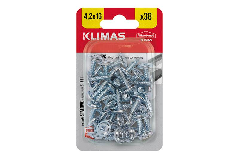 Wkręty podkładkowe samogwintujące BWPC 4,2 mm x 16 mm blister 38 szt. WKRĘT-MET