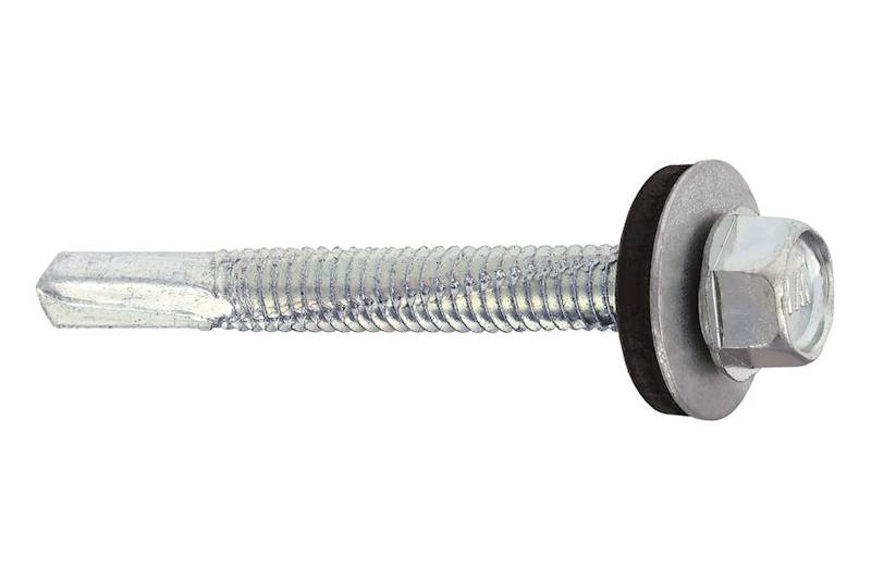 Wkręty samowiercące z podkładką EPDM do mocowania blach do podłoża stalowego WSS 5,5 mm x 38 mm karton 200 szt. WKRĘT-MET