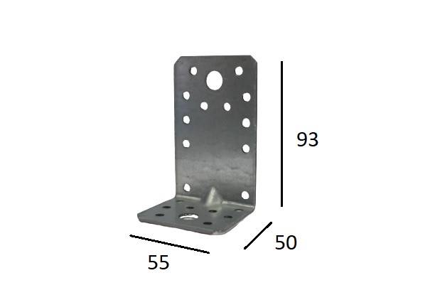 Kątownik przetłaczany wzmocniony KPW-2 93 x 50 x 55 mm WKRĘT-MET