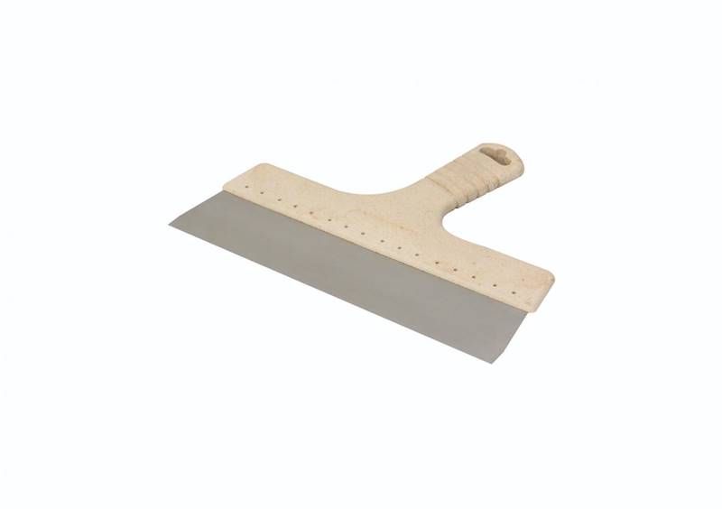 Szpachla nierdzewna uchwyt z kompozytu drewna Eco Line 300 mm KUBALA
