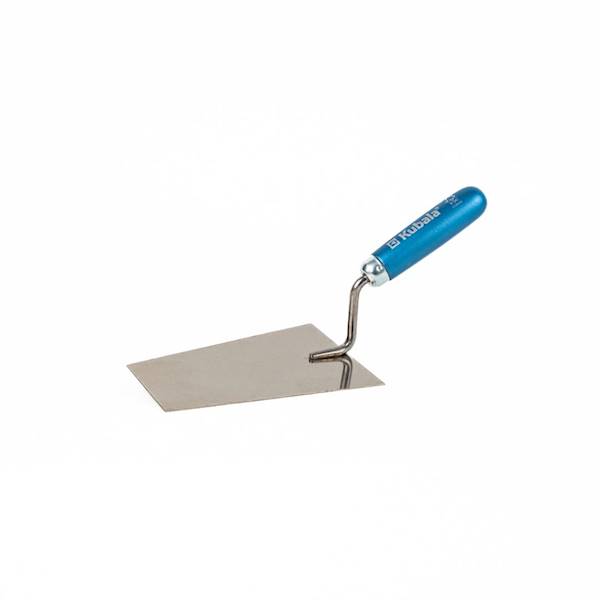 Kielnia trapezowa nierdzewna zgrzewana uchwyt bukowy lakierowany 120 x 180 x 80 mm KUBALA