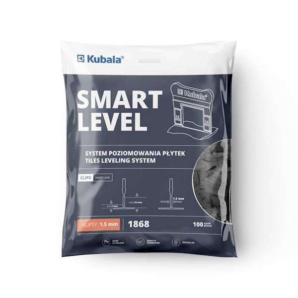 Klipsy do systemu poziomowania płytek Smart Level 1,5 mm 100 szt. KUBALA