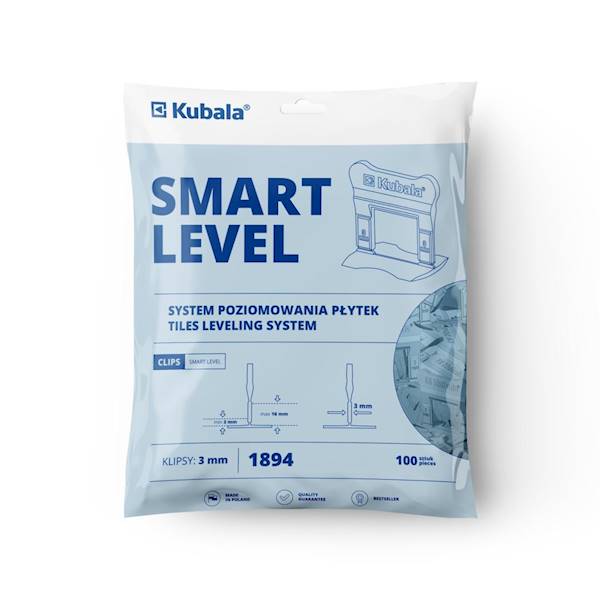 Klipsy do systemu poziomowania płytek Smart Level 3 mm 100 szt. KUBALA