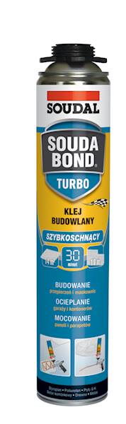 Klej budowlany szybkoschnący pianoklej Soudabond TURBO pistoletowy 750 ml SOUDAL