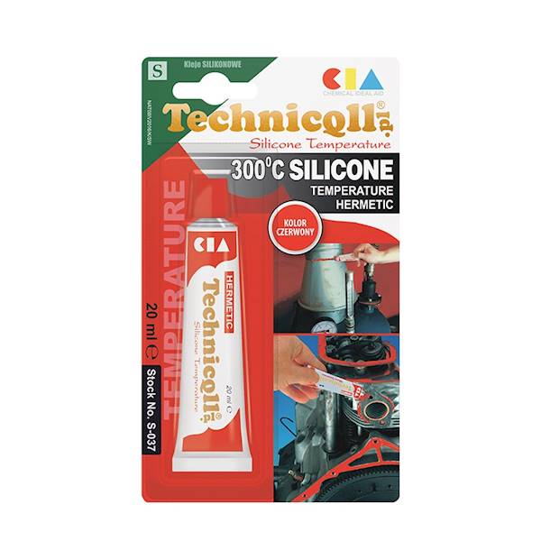 Silikon wysokotemperaturowy czerwony 300°C 20 ml TECHNICQLL