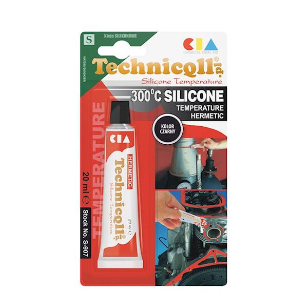 Silikon wysokotemperaturowy czarny 300°C 20 ml TECHNICQLL