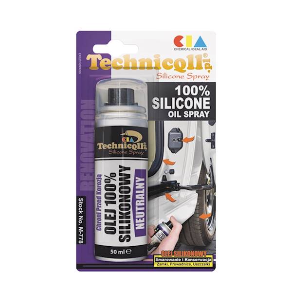 Olej silikonowy 100% spray 50 ml TECHNICQLL
