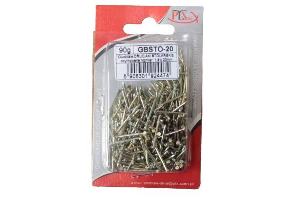 Gwoździe stolarskie druciaki ocynkowane mały łepek 1,4 x 20 mm 90 g PROLEX