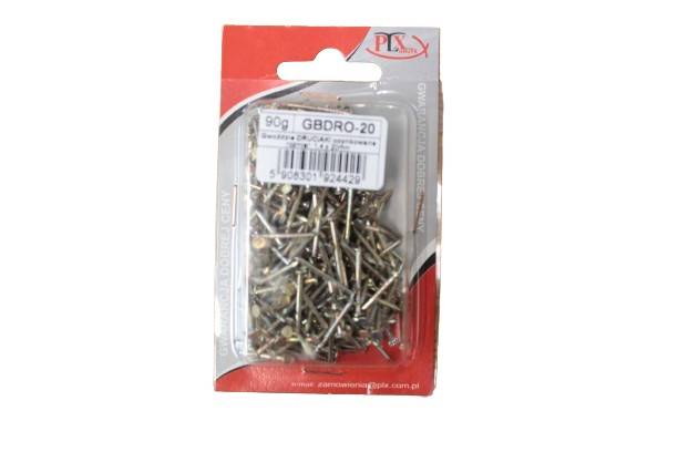 Gwoździe stolarskie druciaki ocynkowane duży łepek 1,4 x 20 mm 90 g PROLEX