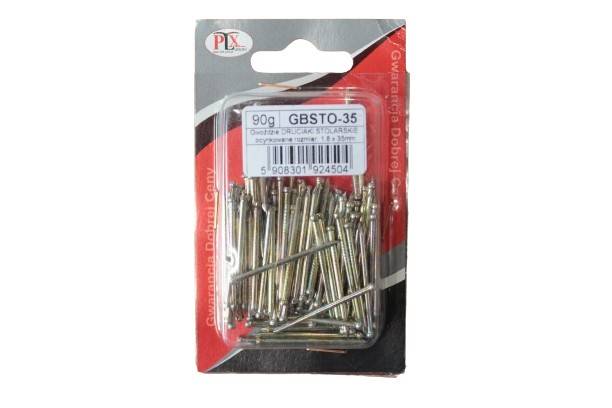 Gwoździe stolarskie druciaki ocynkowane mały łepek 1,8 x 35 mm 90 g PROLEX