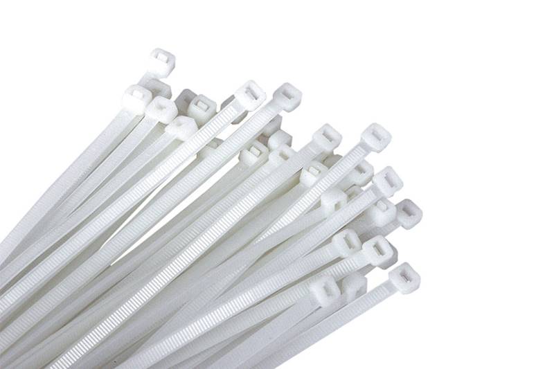 Opaski zaciskowe kablowe trytytki białe OPZ 4,8 x 250 mm worek 100 szt. WKRĘT-MET