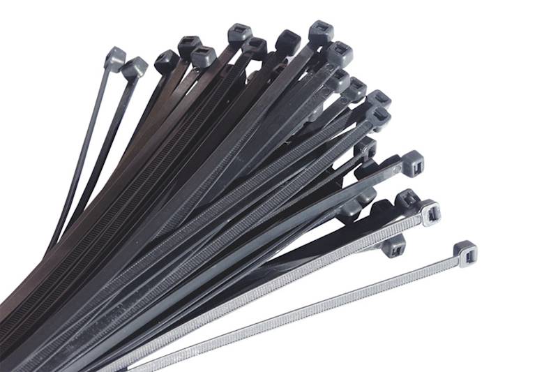 Opaski zaciskowe kablowe trytytki czarne OPZ 2,5 x 150 mm worek 100 szt. WKRĘT-MET