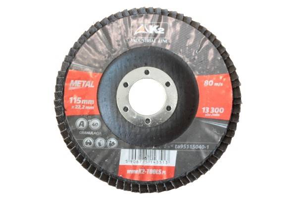 Tarcza lamelkowa listkowa ścierna Elektrokorund 115 mm gr. 40 K2