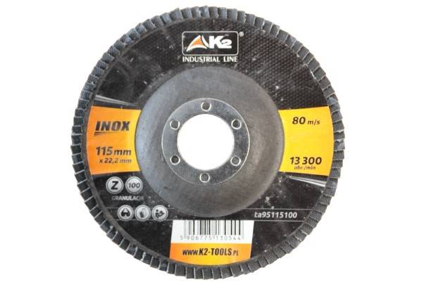 Tarcza lamelkowa listkowa ścierna Cyrkon 115 mm gr. 100 K2