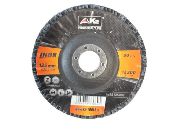 Tarcza lamelkowa listkowa ścierna Cyrkon 125 mm gr. 80 K2