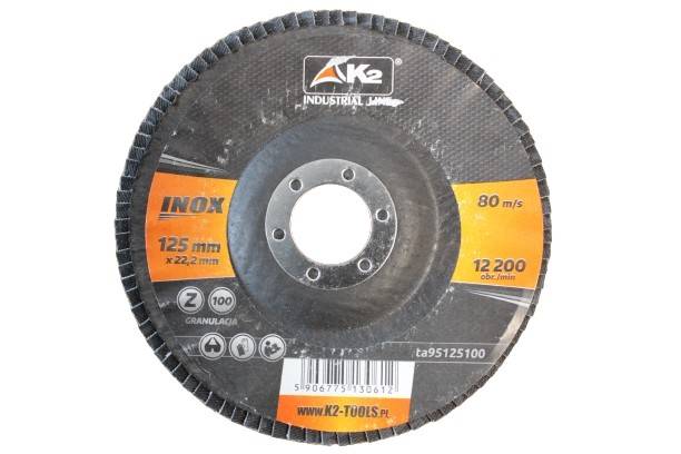 Tarcza lamelkowa listkowa ścierna Cyrkon 125 mm gr. 100 K2