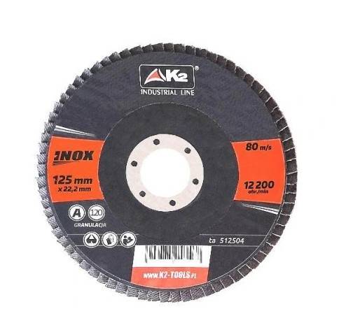 Tarcza lamelkowa listkowa ścierna Cyrkon 125 mm gr. 120 K2