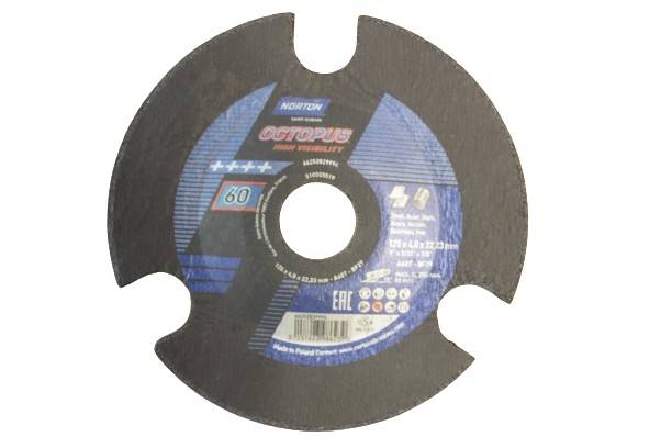 Tarcza do szlifowania stali z wycięciami gr. 60 Octopus 125 x 4,0 mm SAINT-GOBAIN ABRASIVES