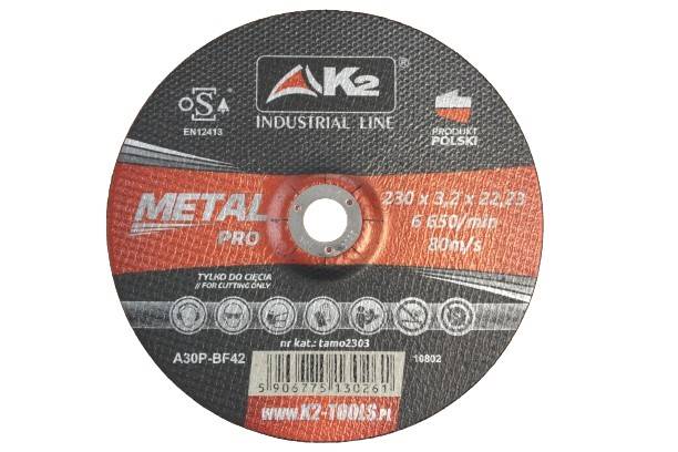 Tarcza do cięcia metalu 230 x 3,2 mm Metal Pro K2