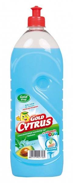Płyn do mycia naczyń balsam Gold Cytrus 1 L Aloes + Avocado GOLD DROP