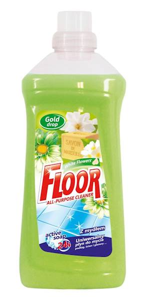 Płyn uniwersalny z mydłem FLOOR White Flowers 1 L GOLD DROP