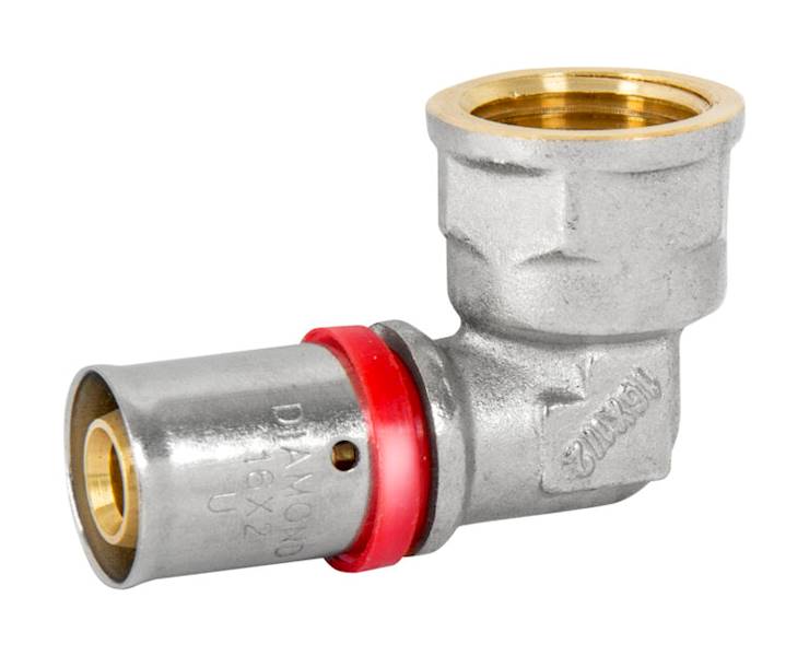 Kolano zaprasowywane PEX GW 1/2 x 16 DIAMOND