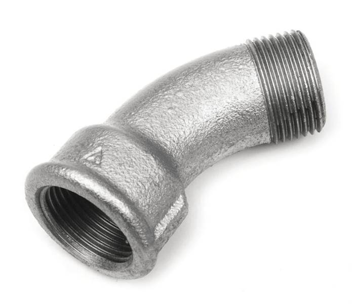 Kolano łuk 45 stopni GZ 1/2 ocynk DIAMOND