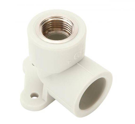 Kolano zgrzewane PP 90 stopni fi20 x 1/2 GW wieszak DIAMOND