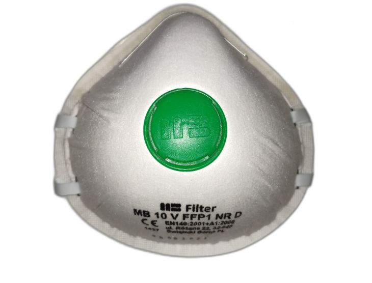 Maska przeciwpyłowa ochronna z zaworem 10 V FFP1 NR D MB FILTER