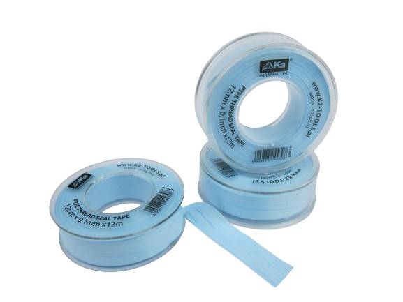 Taśma teflonowa uszczelniająca do wody 12 m x 12 mm niebieska K2