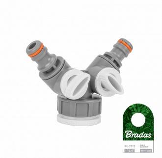 Rozdzielacz 2-drożny 1" - 3/4" z zaworami White Line BRADAS