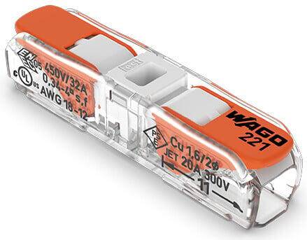 Szybkozłączka instalacyjna przelotowa linka 1 x 0,2-4 mm² 221-2411 WAGO