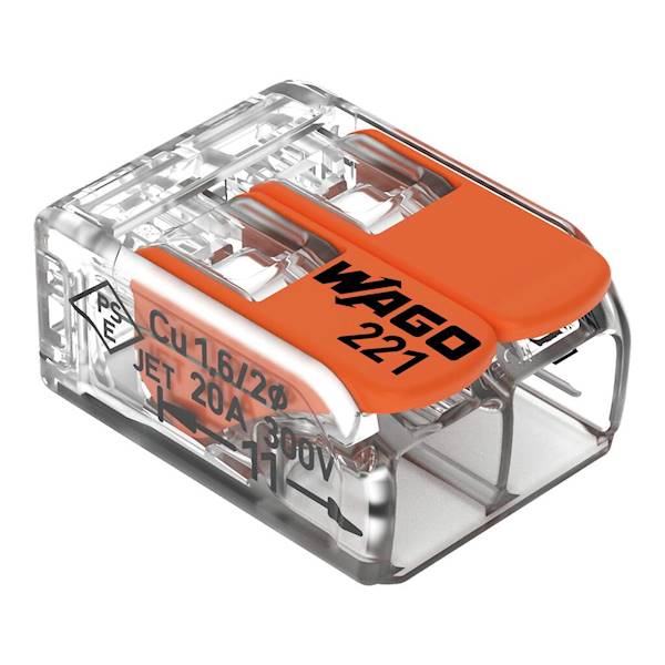 Szybkozłączka instalacyjna linka 2 x 0,2-4 mm² 221-2412 WAGO