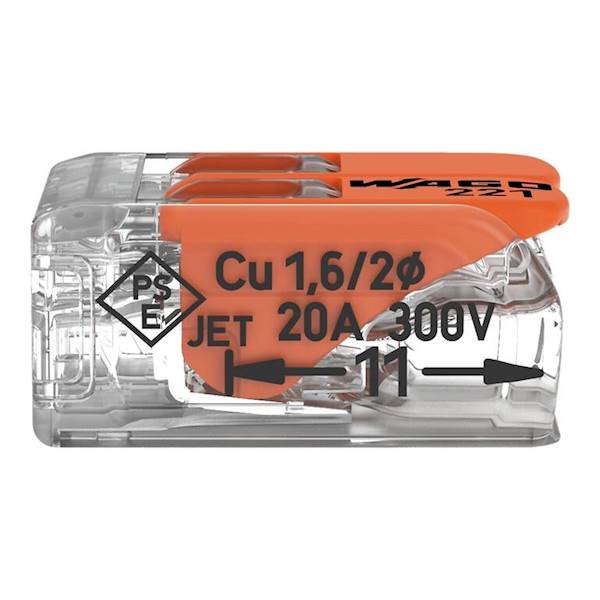 Szybkozłączka instalacyjna linka 2 x 0,2-4 mm² 221-2412 WAGO