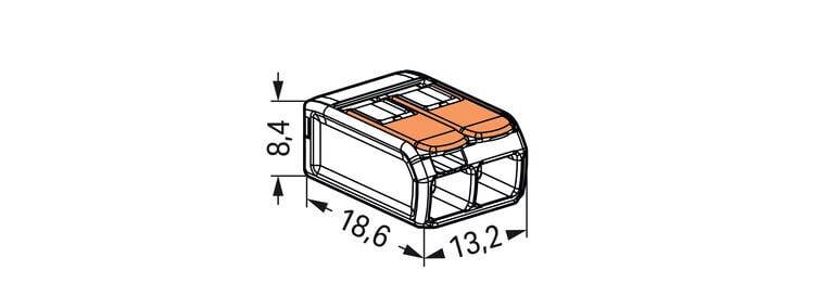 Szybkozłączka instalacyjna linka 3 x 0,2-4 mm² 221-2413 WAGO