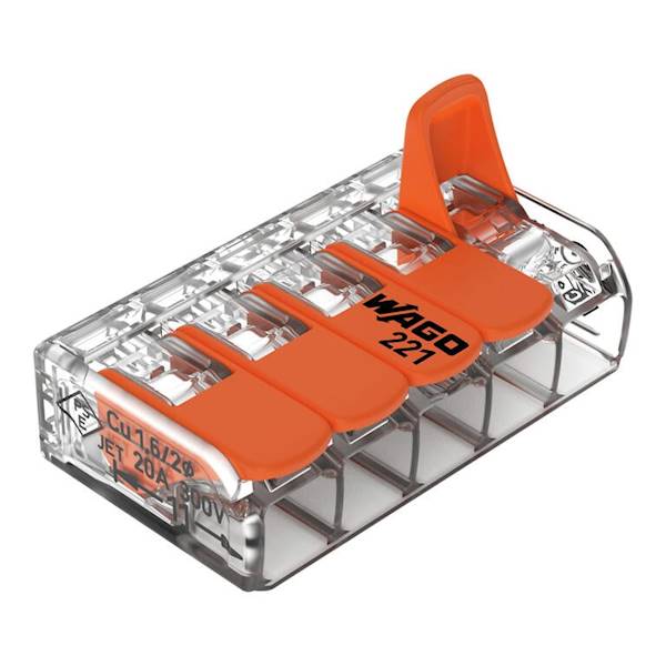 Szybkozłączka instalacyjna linka 5 x 0,2-4 mm² 221-2415 WAGO
