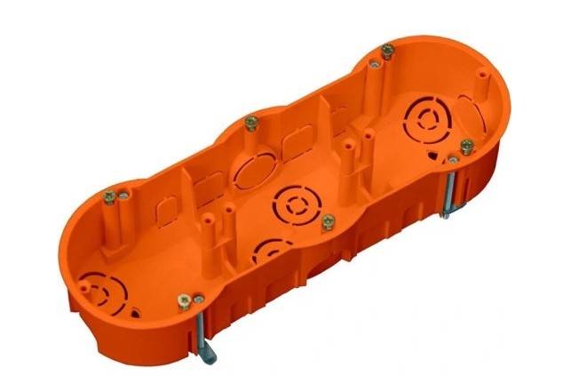 Puszka instalacyjna podtynkowa 3-krotna głęboka 3 x 60 mm PAWBOL