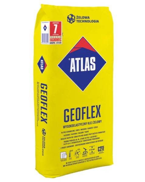 Wysokoelastyczny klej żelowy do płytek Geoflex C2TE 25 kg ATLAS