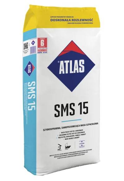 Masa szpachlowa samopoziomująca szybkosprawna SMS 15 25 kg ATLAS